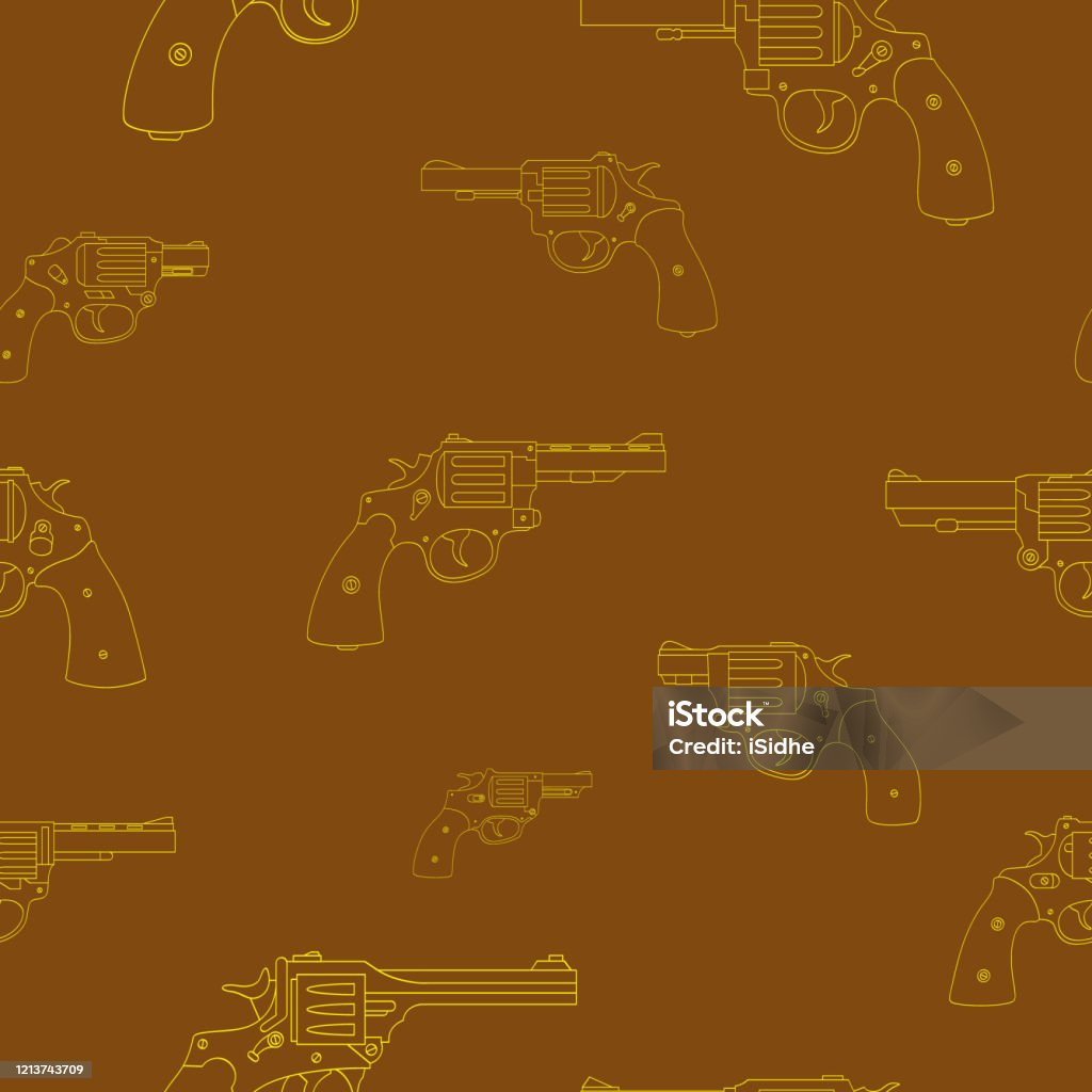 Revolver Patterning Seamless Vector Pattern With Revolvers Stock Illustration - Download ...