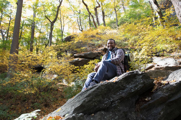 istock Man hiking outside in nature 1213749776