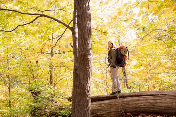istock Woman hiking outside in nature 1213749865