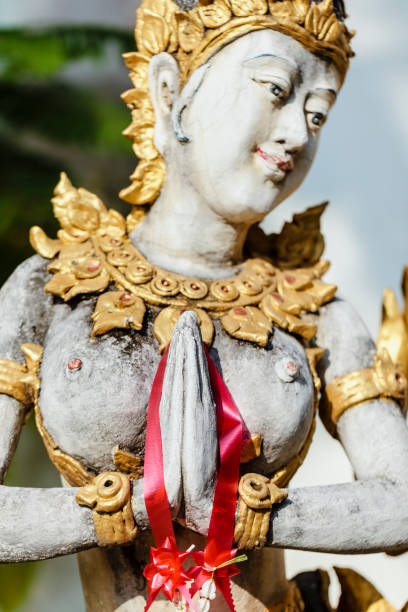 Buddhist angel statue in the park