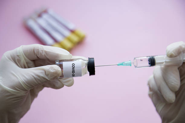 istock Vaccine and syringe injection. It use for prevention,immunization and treatment from corona virus infection 1213749882