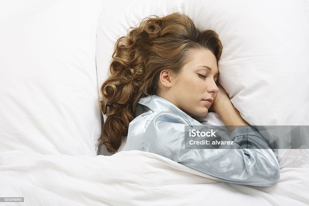 Śpiąca kobieta - Zbiór zdjęć royalty-free (Adolescencja)
