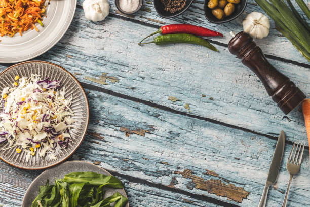 istock Colorful vegan salads 1213751339