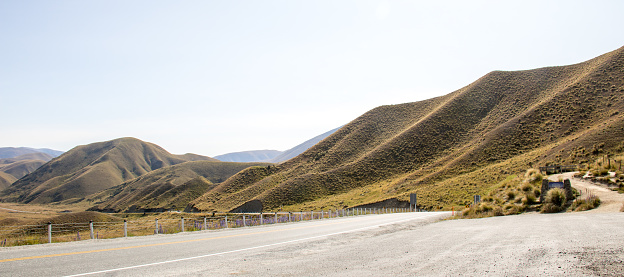 State Highway 8 transverses Lindis Pass (elevation 971 m), the highest point on the South Island's state highway network, connecting Central Otago with the Mackenzie Basin.
