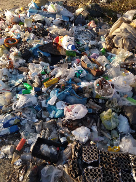 istock unsorted garbage dump. Heap of dirty waste 1213755762