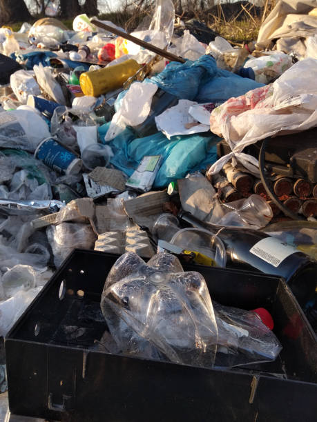 istock unsorted garbage dump. Heap of dirty waste 1213755763