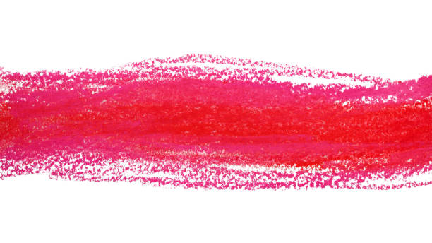 istock Pastel, crayon, chalk stripe background pink, red. stripe line with paper texture and striped crayon lines drawn waves 1213756653