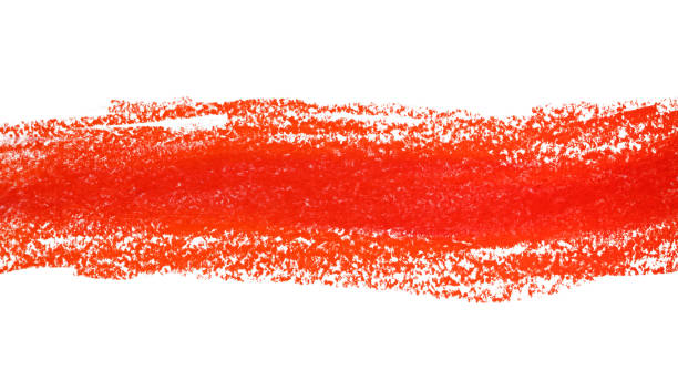 istock Pastel, crayon, chalk stripe background red. stripe line with paper texture and striped crayon lines drawn waves 1213756660
