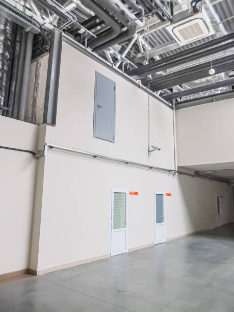 istock Air-conditioning system of modern warehouse 1213759265