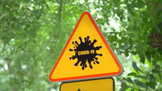 Street sign with Coronavirus COVID-19