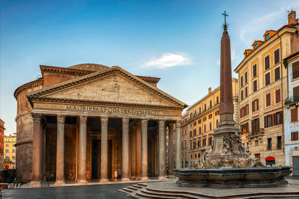 istock Pantheon and fountain in Rome 1213766793