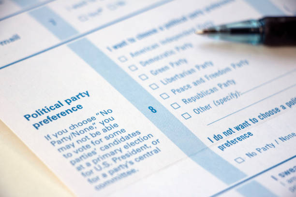istock Voter Registration Form - Political Party Preference 1213770814