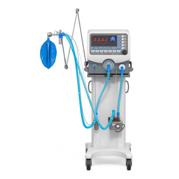 Medical ventilator, 3D rendering isolated on white background