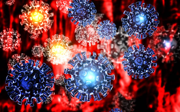 istock Coronavirus outbreak and coronaviruses influenza background as dangerous flu strain cases as a pandemic medical health risk concept with disease cells as 3D render 1213774286