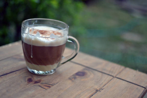 istock black coffee with condensed milk and latte 1213775199