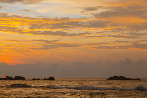 istock Tropical sunset on the beach. Hikkaduwa Sri Lanka. 1213776659