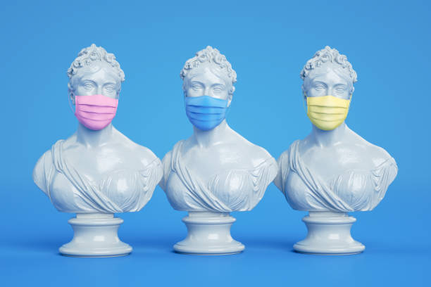 Sculpture with Protective medical mask