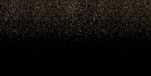 ilustraciones, imágenes clip art, dibujos animados e iconos de stock de las estrellas de oro dispersan el fondo del confeti textura - gold shiny backgrounds star