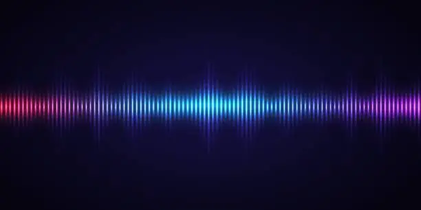 Vector illustration of Harmonic Spectrum Sound Waves