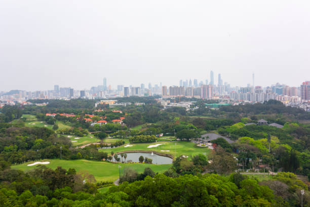 istock Guangzhou skyline and park, China 1213781396