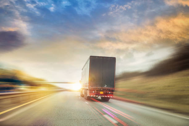 istock Lorry Traffic Transport on motorway in motion 1213785456