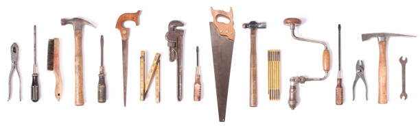 herramientas de trabajo - hammer work tool isolated hand tool fotografías e imágenes de stock