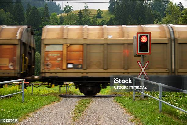 Cargo At A Level Crossing Stock Photo - Download Image Now - Blurred Motion, Business, Carrying