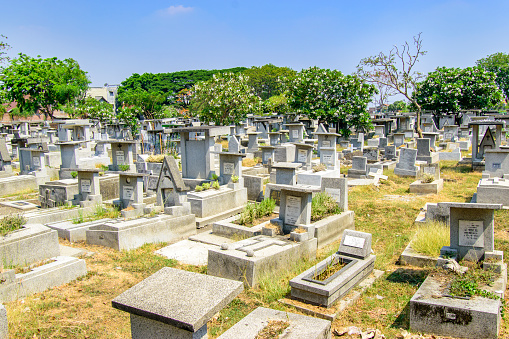 Old Christian cemetery in Kembang Kuning, Surabaya, Indonesia