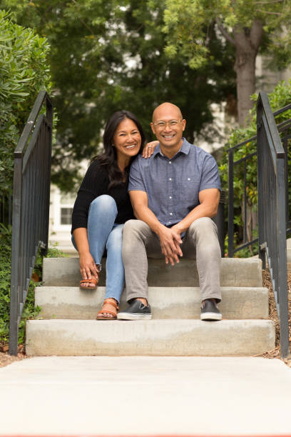 istock Happy Asian couple smiling. 1213801705