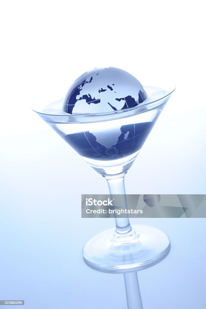 Globo en el vidrio - Foto de stock de Agua libre de derechos
