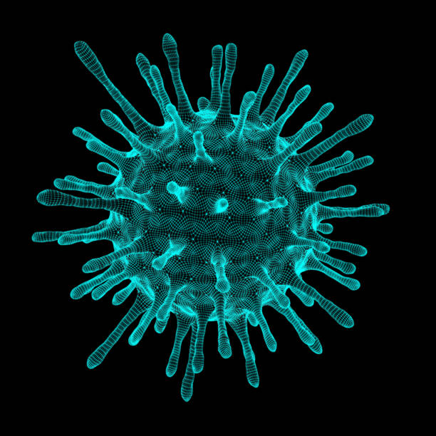 A virus is a small infectious agent that replicates only inside the living cells of an organism. Viruses can infect all types of life forms, from animals and plants to microorganisms. 3D Illustration.
