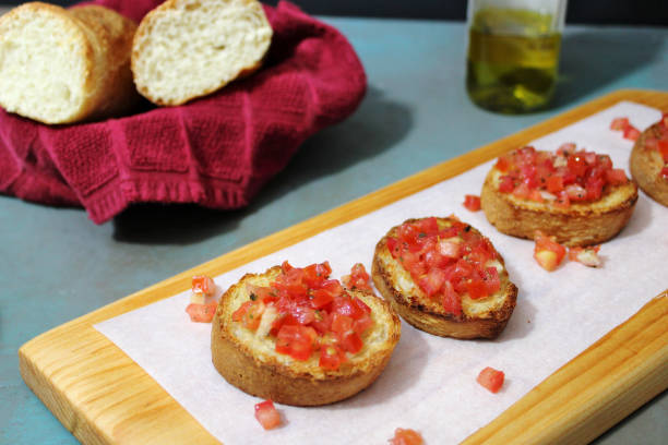 istock Italian bruschetta on French bread 1213804565