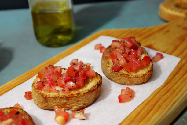 istock Italian bruschetta on French bread 1213804636