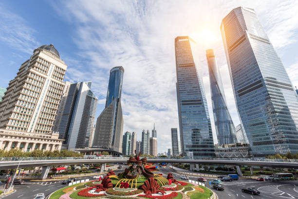 Modern urban landscape in Shanghai, China