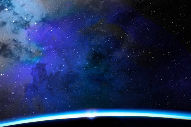 istock Stars, planet and galaxy space sky night background 1213805474