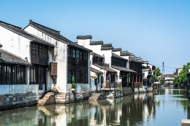 istock Ancient folk houses along river, Nanxun ancient town, China 1213805884