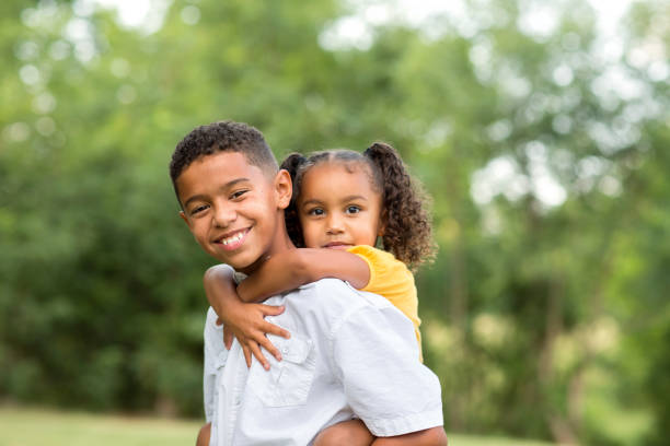 istock Big brother and his little sister. 1213806551