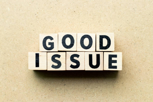 istock Letter block in word good issue on wood background 1213810882