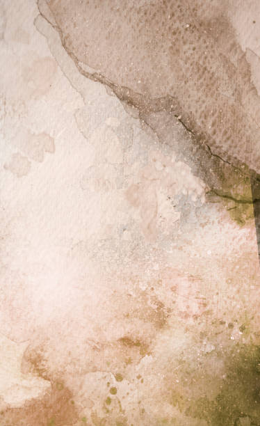 istock Old paper Brown watercolor background 1213814034