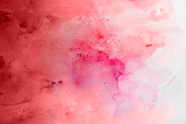 Red wet watercolor background