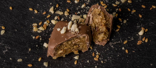 istock Close-up Homemade caramel Belgian chocolates 1213815997