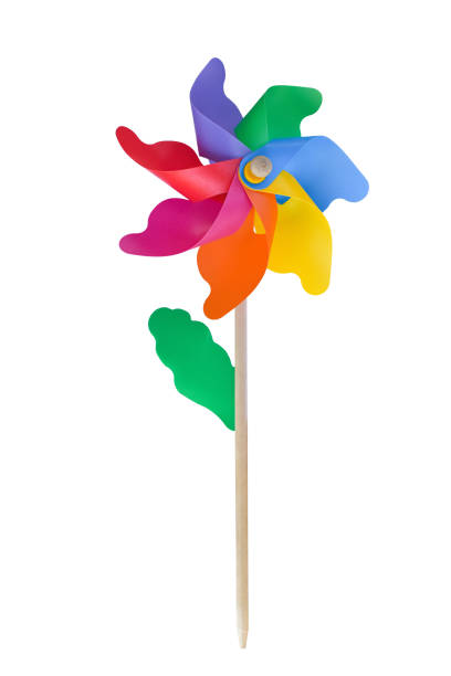 istock Colorful windmill toys Isolated on white background. 1213816712
