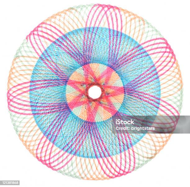 Abstract Flower Drawing Stock Photo - Download Image Now - Abstract, Blue, Circle