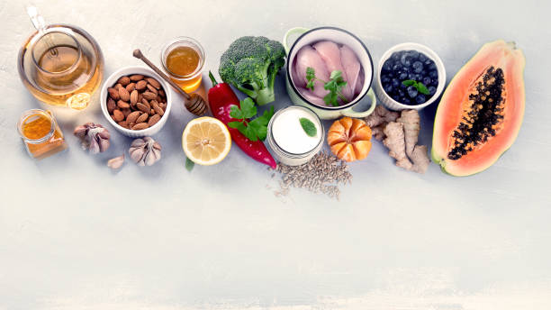 istock Immune boosting health food selection. 1213818937