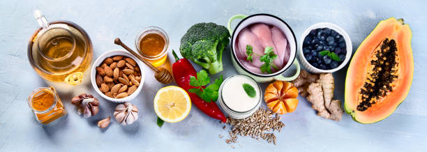 istock Immune boosting health food selection. 1213818946