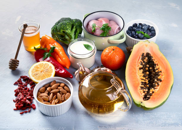 istock Immune boosting health food selection. 1213818948