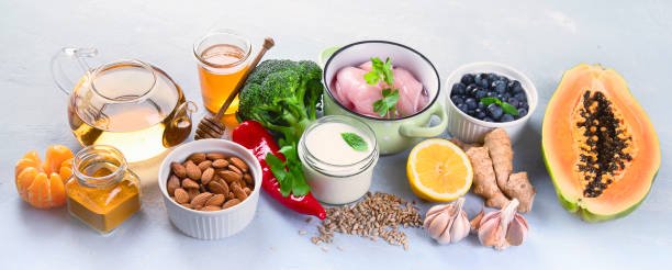 istock Immune boosting health food selection. 1213818950