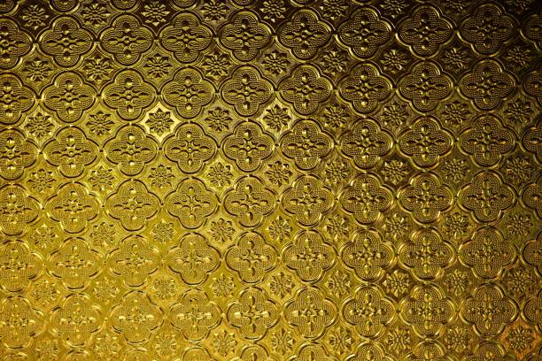 istock close up pattern of gold color throughout ancient glass 1213826779