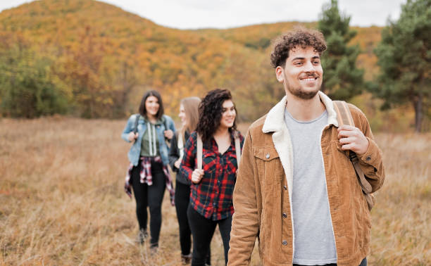 istock Friends on hiking trip 1213829420