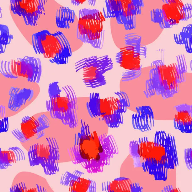 Vector illustration of Vector abstract seamless doodle pattern